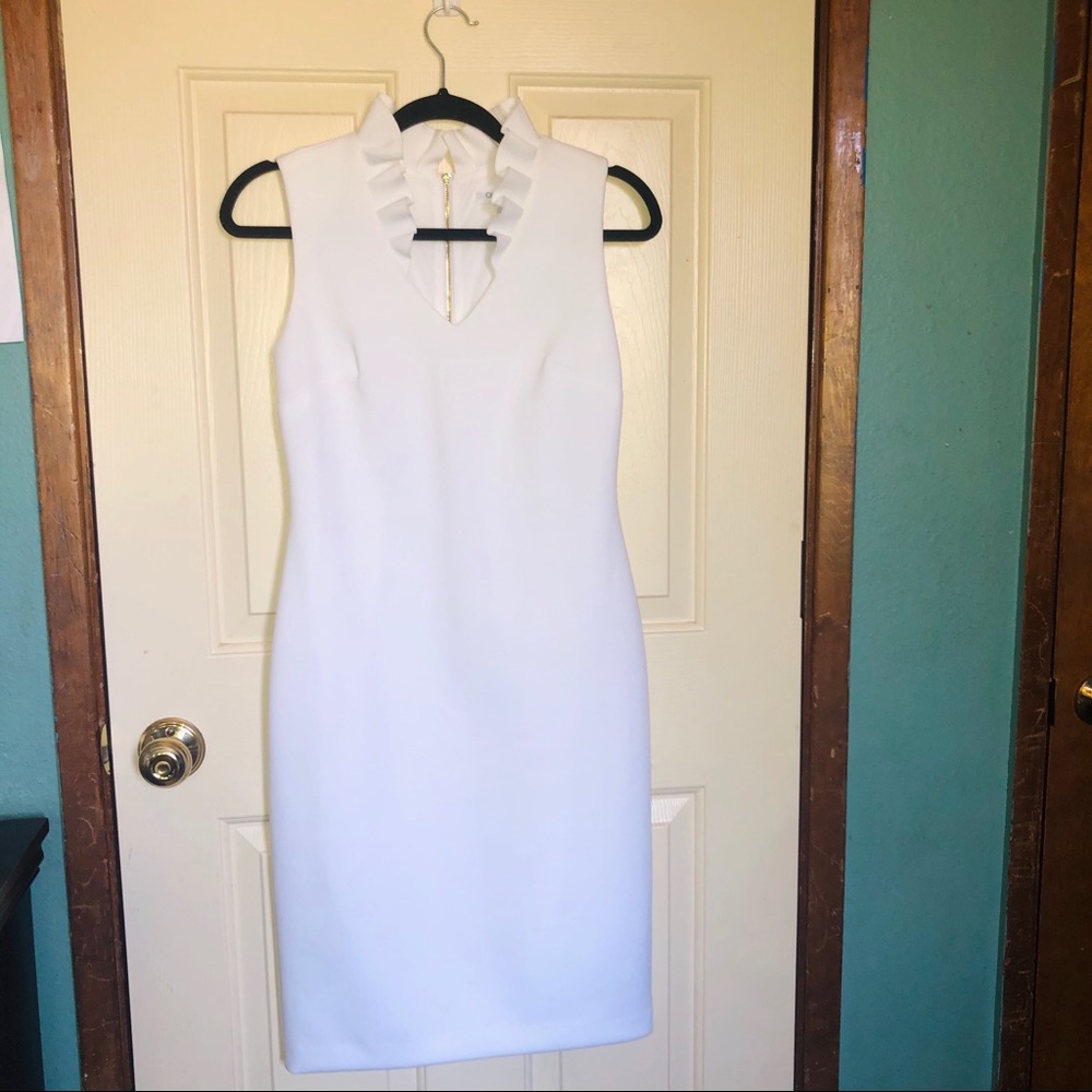 White Calvin Klein dress